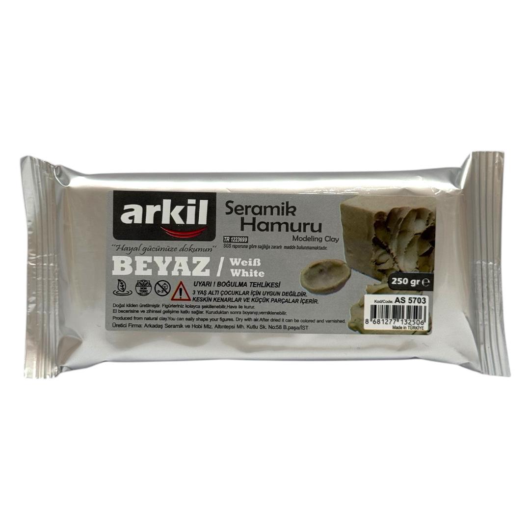 KİL SERAMİK HAMURU 250 GR BEYAZ RENK
